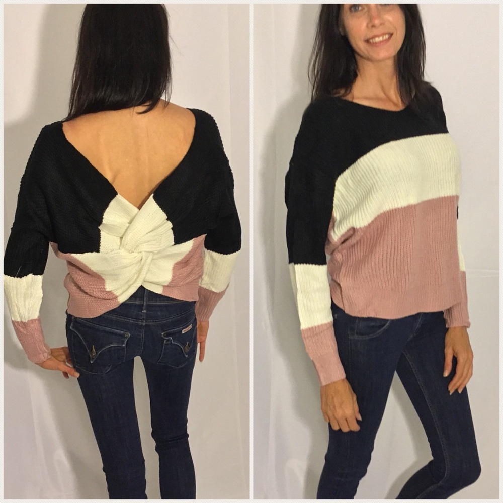 Lowest Price! FIRM! Twisted Back Sweater - Picture 5 of 5